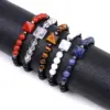 Wholesale Fashion Round Natural Stone Beaded Polishing Bracelets 1 Piece