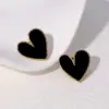 304 Stainless Steel Heart Shape PVD Coated 18K Real Gold Plated 18K Gold Sweet Simple Style Waterproof Non Tarnish Plating Ear Studs