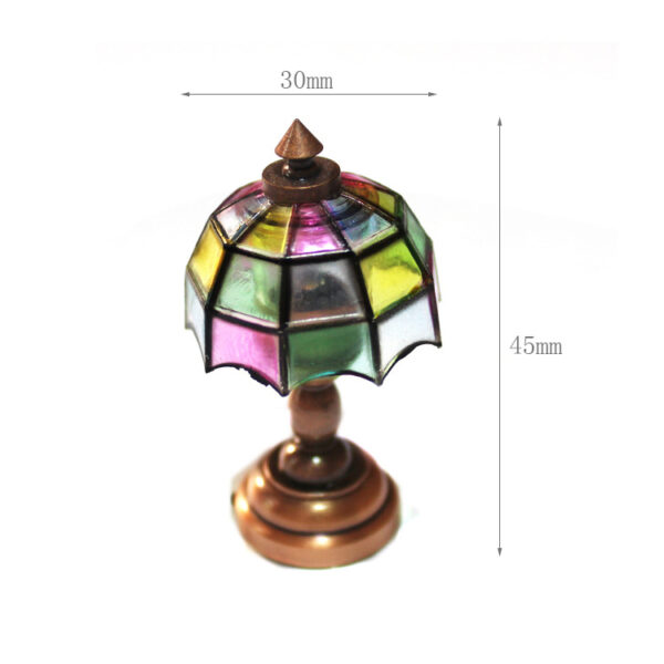 oly-b1711187735ef2085bcd74d0a1a856f6 Wholesale LED 1:12 DOLLHOUSE accessories DOLLHOUSE Tiffany table lamp will light up without power LED light toggle switch
