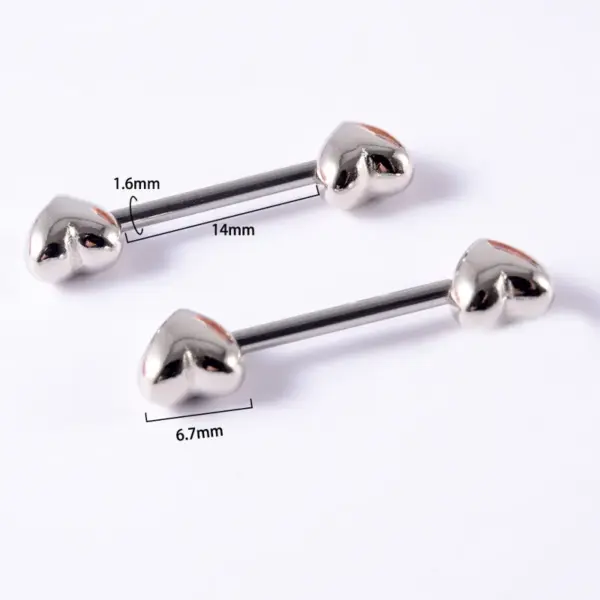 Wholesale 1 Piece 304 Stainless Steel Stone-Free Vacation Simple Style Roman Style Belly Rings Solid Color Gold Steel Color Red Heart Ion Plating (IP) 18K Gold Plated Ear Cartilage Rings & Studs Belly Rings Tongue Rings