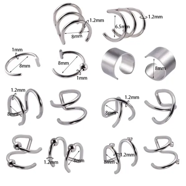 304 Stainless Steel Solid Color Ion Plating (IP) Stone-Free 18K Gold Plated Casual Vacation Tropical Waterproof Non Tarnish lishing Gold Steel Color Black Ear Cus