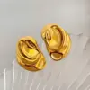 Wholesale 1 Pair Simple Style Solid Color Plating 304 Stainless Steel 18K Gold Plated Stainless Steel Earrings