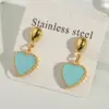 Electroplating Golden Plated Red Heart 304 Stainless Steel Casual Modern Style Simple Style Polishing Earrings