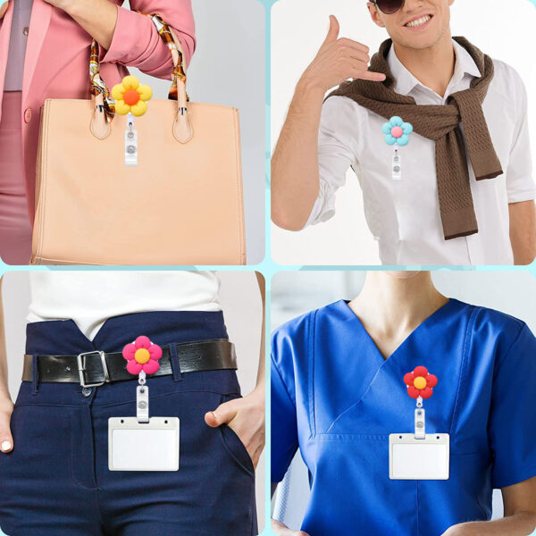 oly-b1875c61c722f69aebf9a704613d2083 Wholesale Resin Color Flower Easy-Pull Buckle Easy-Pull Doctor Nurse Student Gift Office Retractable Badge Scroll