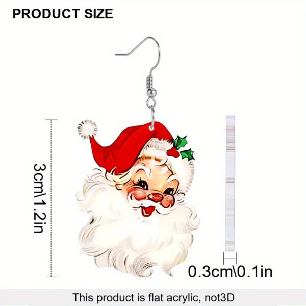 oly-b18cd1c6337d2c620130b666f4a3fb57 Wholesale Cute Santa Claus Flat Acrylic Earrings