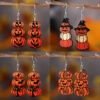 Wholesale Europe and the United States cross-border new Halloween bat grimace pumpkin pendant earrings wooden Gothic wind double-sided ear jewelry