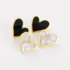 Wholesale PVD Coated Real Gold Plated 14K Gold Heart Shape 304 Stainless Steel Retro Waterproof Non Tarnish Ear Studs