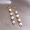Fashion Geometric Pearl Plating Earrings 1 Pair