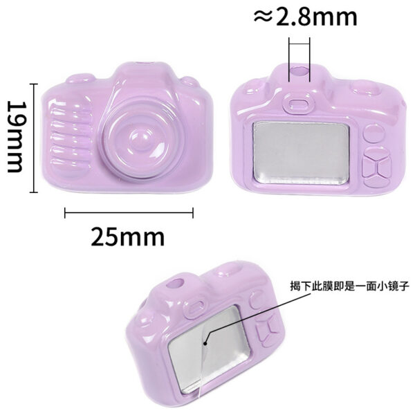 Wholesale Acrylic cream colored camera bead