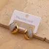 Ion Plating (IP) Real Gold Plated 18K Gold Irregular 304 Stainless Steel Casual Elegant Vintage Style Waterproof Non Tarnish Ear Studs