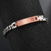 Wholesale Lettering Bracelet Stainless Steel Chain Diamond Couple Id Bracelet