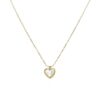 oly-b19d040cd1fe06357eaa0cb015a58fc4 Wholesale Mother-of-pearl heart titanium steel simple clavicle chain jewelry