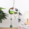 Wholesale Peacock Wind Bell Creative Metal Wind Bell Hanging Glass Painted Garden Balcony Pendant Factory St Cross-border Sply