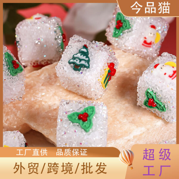 Wholesale New Christmas Sugar Square Beads DIY Bracelet Beads