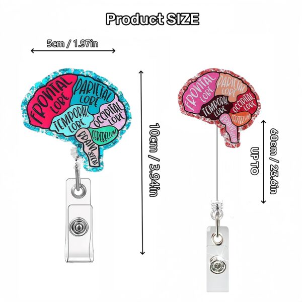 Wholesale New cross-border bright powder organ brain fun creative care office brain doctor nurse badge easy pull buckle