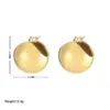 Wholesale PVD Coated 18K Gold Platinum Real Gold Plated Geometric 304 Stainless Steel Elegant Streetwear Waterproof Non Tarnish Ear Studs