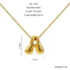 Ion Plating (IP) 18K Gold Plated Letter 304 Stainless Steel Basic Classic Style Waterproof Non Tarnish 304 Stainless Steel Pendant Necklace