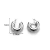 PVD Coated C Shape Water oplets 304 Stainless Steel Simple Style Waterproof Non Tarnish Ear Studs