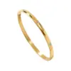 Wholesale Simple Style Round Solid Color Titanium Steel Rhinestones Bangle In Bulk