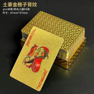 oly-b1cbc17859c46ba1ac9de9315db0bc4c Wholesale Gold Foil Poker PVC Plastic Waterproof Poker Gold Poker Tuhao Gold Thickened Solitaire Learning Experimental Tool