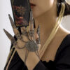 Wholesale Gothic mitten tapered tassel nail bracelet