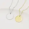 304 Stainless Steel Round Ion Plating (IP) 18K Real Gold Plated Elegant Waterproof Non Tarnish Cable Chain Gold Silver Pendant Necklace