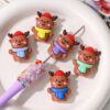 Wholesale Christmas reindeer through-hole rubber beads