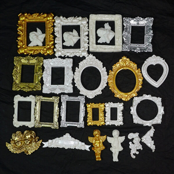 Wholesale resin mini photo frame diy vintage ange Decorations