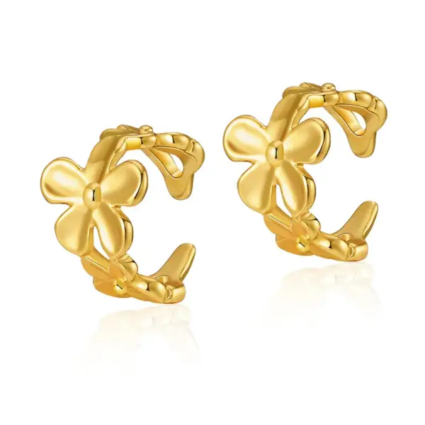 Wholesale 1 Pair Elegant Butterfly Plating Inlay Copper Zircon 18k Gold Plated Ear Cuffs