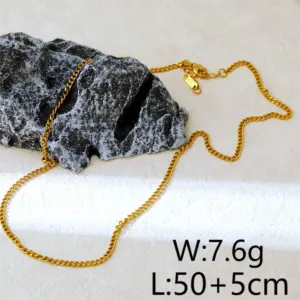 Stainless Steel Curb Necklace