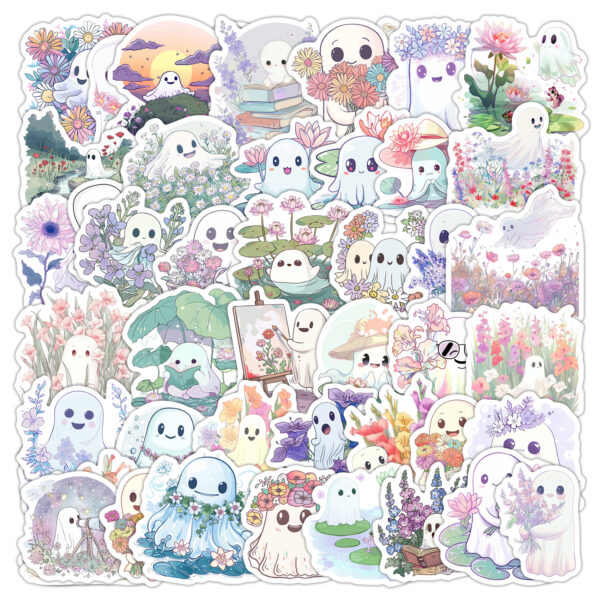 oly-b1eeebb128d85dc219321dd9c4f181a7 Wholesale Halloween flowers and ghost doodle stickers