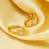 Wholesale PVD Coated 18K Gold Plated Star 304 Stainless Steel Elegant Retro Waterproof Non Tarnish Earrings