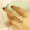 Wholesale Jewelry Fashion Geometric 304 Stainless Steel 14K Gold Plated Plating Stainless Steel Rings