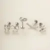 Wholesale Minimalist 316 Stainless Steel Internal Thread Micro Pave Zircon Fashion Spider Heart Lip Stud Ear Bone Stud Soft Cartilage Piercing Ear Jewelry