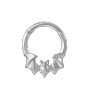 Wholesale 1 Piece Nose Rings & Studs Simple Style Flame Bat 304 Stainless Steel Plating 18K Gold Plated Nose Pin