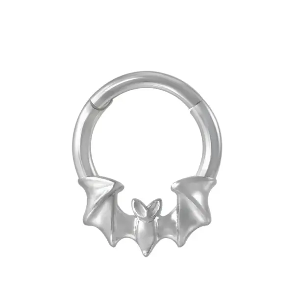 Wholesale 1 Piece Nose Rings & Studs Simple Style Flame Bat 304 Stainless Steel Plating 18K Gold Plated Nose Pin