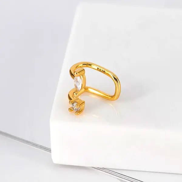 Wholesale 1 Piece Fashion U Shape Plating Copper Zircon Ear Cuffs
