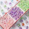 Wholesale 16mm High goods uv transparent sugar heart round beads straight hole beaded diy handmade mobile phone chain bracelet material jewelry accessories