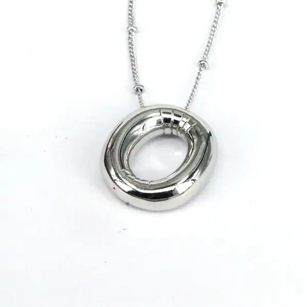 Wholesale Hip-hop Simple Style Classic Style Letter Copper Silver Plated Pendant Necklace In Bulk