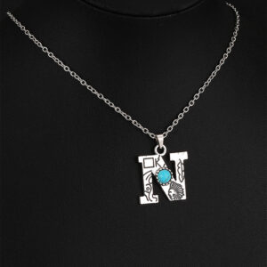 9014 silver O-Chain Letter N