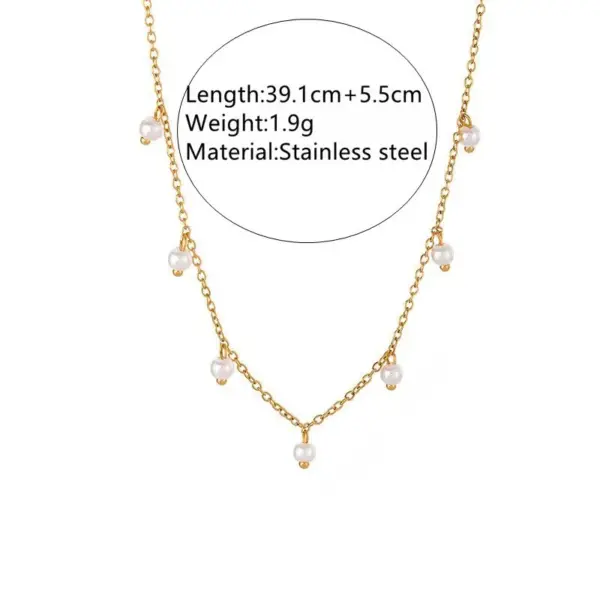 Wholesale 304 Stainless Steel Plastic Geometric Ion Plating (IP) Plastic 18K Gold Plated Princess Vacation Sweet Waterproof Non Tarnish Plating Necklace
