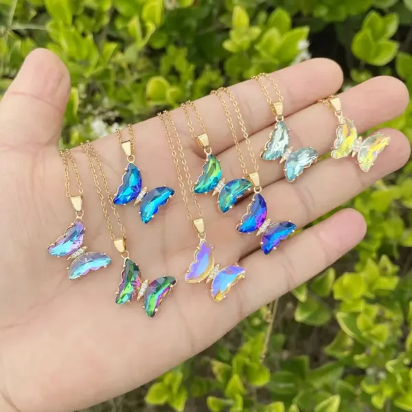 Wholesale Fashion Butterfly Copper Plating 18K Gold Plated No Inlaid