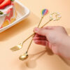 Wholesale spoon fork cartoon tableware cute dessert spoon