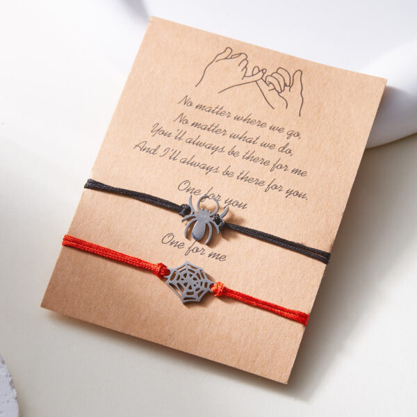 Wholesale Halloween Spider Paper Card Bracelet