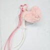 oly-b22ae45a4b942dfbe04edc90a1143c73 Wholesale Spot Pink Plush Heart Miu Bag Hanging Girl Plush Pendant Keychain Leather Braided Rope Bag Pendant