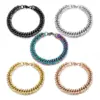Wholesale Men's Bracelets Waves Lobster Stainless Steel Men's Chain Bracelets