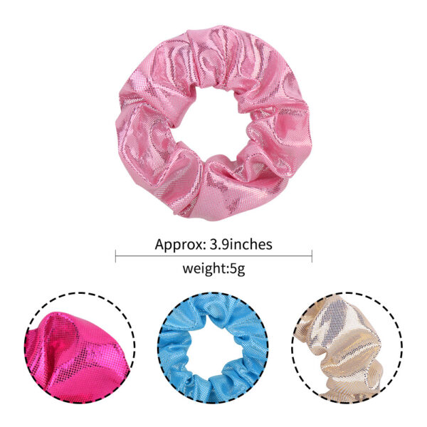 Wholesale bronzing solid color large intestine ring hair ring laser fabric large intestine ring headdress