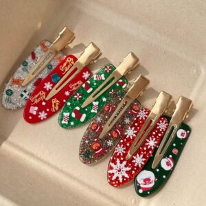 Wholesale Candy Christmas Socks Elk English Letter Hair Clip