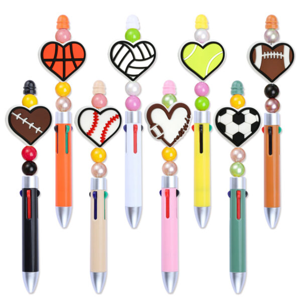 Wholesale Cartoon sports series soft rubber balls and loose beads