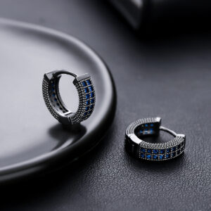 European and American black blue diamond (one pair)